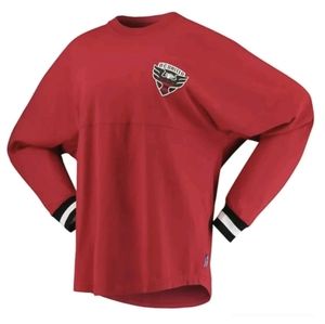 D.C. United Long Sleeve Cuffed T-Shirt Women's - Red Soccer Shirt